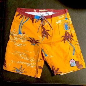 Katin Mens Sz 31 Tropical Board Shorts